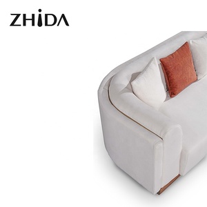 Zhizhida — ensemble canapé 3 places, meubles de maison, salon, accoudoir incurvé de luxe, en tissu, vente en gros - Product Image 5