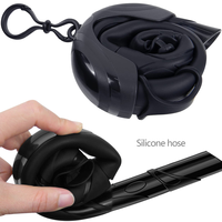 Tube de plongée pliable avec mousqueton, tuba portable anti-étouffement pour la plongée en apnée et les voyages