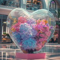 Ballon en forme de cœur transparent en PVC gonflable pour la publicité et les décorations de centres commerciaux pour la Saint-Valentin et les fiançailles