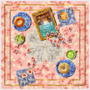 Tapete de Mahjong de Cuero de Lujo con Diseño Chinoiserie Tarte/Chinoiserie Azul/<span class=keywords><strong>Mad</strong></span> <span class=keywords><strong>About</strong></span> <span class=keywords><strong>You</strong></span>/Two Sparrows Hearts & Horseshoes - Product Image 1