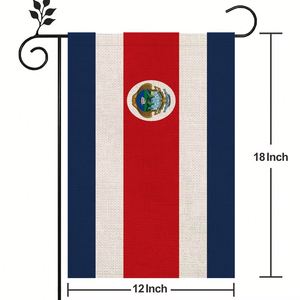Bandera de <span class=keywords><strong>Costa</strong></span> Rica para Exteriores, Material de Lino de Alta Calidad, 12*18 Pulgadas, Más Estilos para Elegir - Product Image 3