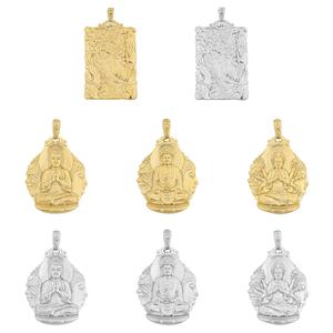 Collar de Hombre con Colgante de Buda de Ojos Enfados Estilo Religioso Vintage, Joyería Unisex de Acero Inoxidable y Titanio Retro - Product Image 5