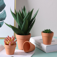 Pot de fleurs en terre cuite rouge sur mesure pour cactus, succulentes et plantes de pépinière