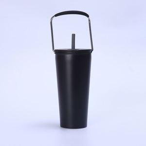 Stainless Steel Vacuum Insulated Tumbler with Straw and Handle 20oz <b>Travel</b> <b>Cup</b> for Car Office Outdoor - Product Image 2