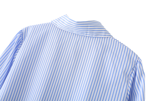 Camicia casual da donna a righe <span class=keywords><strong>blu</strong></span> a <span class=keywords><strong>maniche</strong></span> <span class=keywords><strong>lunghe</strong></span> - Product Image 5