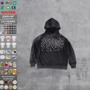 Ventes en gros de sweats à capuche oversize à col rond avec fermeture éclair en molleton 100% coton pour hommes, impression personnalisée, tailles XXS-XL, service OEM en gros - Product Image 2