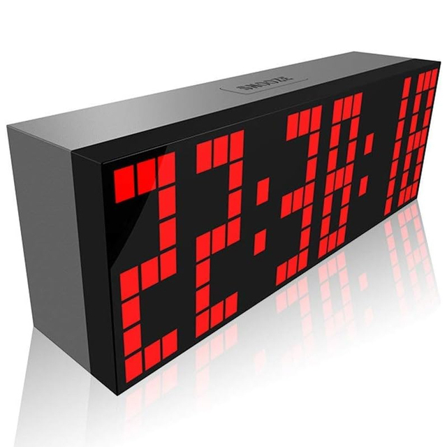 Smart Pixel Clock 7 Color Changing Digital Desk Clock with Remote Temperature Countdown Timer for Gaming Room Decor
