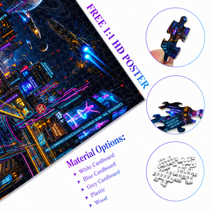 Meilleur puzzle personnalisé découpé au laser de qualité supérieure avec revêtement mat/brillant en bois/papier/plastique, 100 pièces, vente en gros OEM pour cadeau familial. - Product Image 3