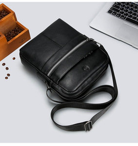 Nouveau sac à bandoulière en cuir PU, petit sac à main, sac bandoulière, sac messager en cuir pour homme, usage quotidien - Product Image 6