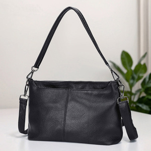Nouveau Sac à Bandoulière Tendance en Cuir de Vachette Pleine Fleur, Sac Croisé en Cuir Véritable, Sac Cosmétique et de Transport pour Femme - Product Image 1