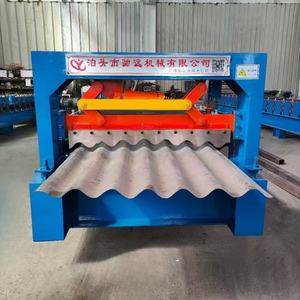 Galvanisierte Stahl-Dachblechpresse Maschine glasierte Fliesendachplatte Rolle Formmaschine 780 Große Lichtbogen-Fliesendose - Product Image 3