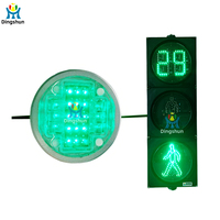 Borne de signalisation routière à LED clignotante active, alimentée par courant alternatif, IP68, en aluminium, type « yeux de chat », pour allées et chemins