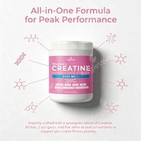 AegleWell Créatine Monohydrate en Poudre pour Femmes 5000mg avec Inositol Collagène Biotine Vitamine D Complément Alimentaire en Poudre