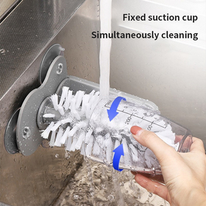 Welanworld-<span class=keywords><strong>Brosse</strong></span> de nettoyage pour bouteille d'eau en verre avec base d'aspiration, <span class=keywords><strong>brosse</strong></span> à poils, Offre Spéciale créative - Product Image 3