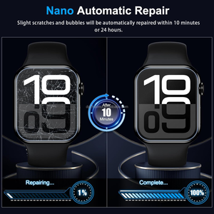 Film Hydrogel Transparent EPU Protection d'Écran pour Montre Intelligente <span class=keywords><strong>Apple</strong></span> <span class=keywords><strong>Watch</strong></span> Series 7 8 9 10 49 45 44 42 41 40 38mm Installation Facile 3D - Product Image 5