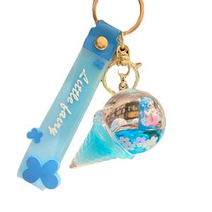 3D Acrylic Cartoon <b>Key</b> <b>Chain</b> With Oil Floating Mermaid Quicksand Ice Cream Acrylic <b>Key</b> <b>Chain</b> Bag Car Pendant - Product Image 5
