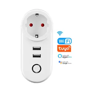 Colokan cerdas Wifi port Usb tipe EU, Ac90-250v 21 bahasa termasuk stopkontak Multi soket daya colokan cerdas