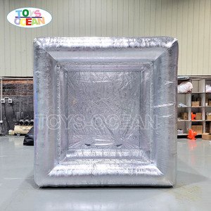 Nhà máy tùy chỉnh phong cách mới Inflatable Money Catcher PVC <span class=keywords><strong>AMT</strong></span> mô hình Inflatable tiền mặt Cube gian hàng bóng biển vận chuyển - Product Image 1