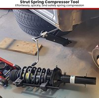 Outil de compresseur de ressort de jambe de force Macpherson, 2 outils de compresseur de ressort hélicoïdal, compresseur de jambe de force à entraînement carré de 1/2 "pour voiture et camion
