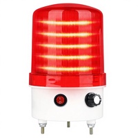 Luz Estroboscópica LED Industrial Giratoria Roja de Advertencia, AC110V-120V, Alarmas de Emergencia Públicas, Sirena de Seguridad Interior/Exterior con Zumbador de Alto Volumen