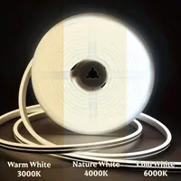 Bande lumineuse LED néon super fine 3x6mm DC12V, flexible, étanche, en silicone, avec diffuseur, pour encastrer dans les armoires, les chambres, etc.