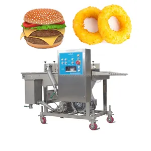 Electric Efficient Meat Processing Coating Burger Patty Battering Machine