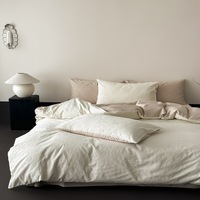Parure de lit jacquard tissée en coton de luxe haut de gamme, toutes saisons, vente en gros, draps de luxe