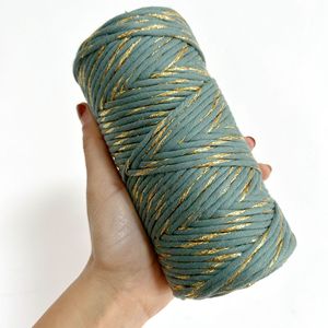 <span class=keywords><strong>Fil</strong></span> Métallique Mixte Simple Brin Macramé Cordon 100% <span class=keywords><strong>Coton</strong></span> Corde 3mm <span class=keywords><strong>Coton</strong></span> Corde Macramé DIY - Product Image 2