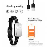 Collier anti-aboiement rechargeable pour chien, accessoire pour animaux de compagnie en nylon, fonction anti-aboiement