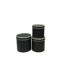 Coffret Cadeau Floral de Mariage Cylindrique Trois Pièces, Boîte à Fleurs Minimaliste Élégante Unie Sans Logo, Idéale pour les Mariages