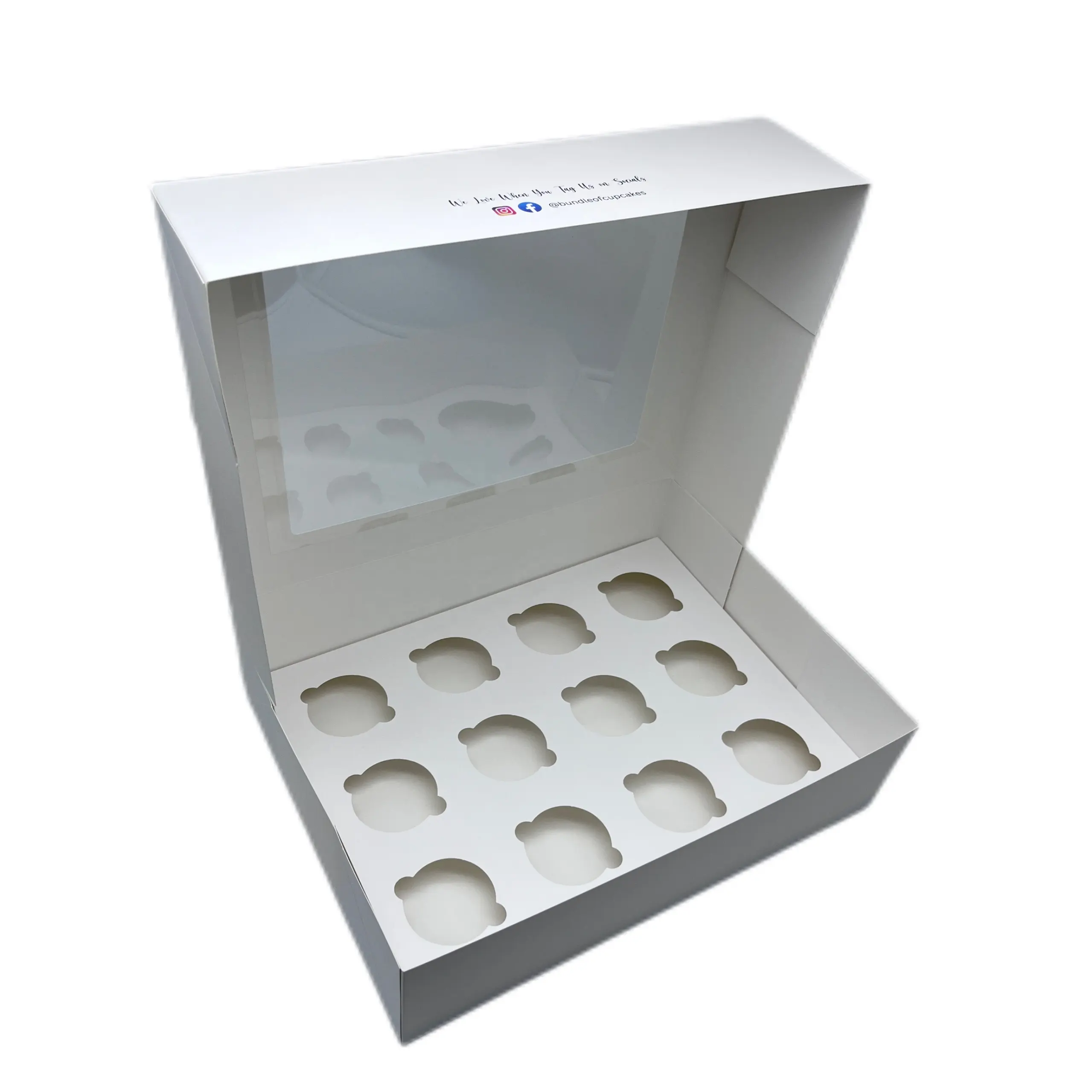 Cup Cake Box Wholesale Cardboard 12 Holes Flower Gift Packaging Cupcake Boxes Cake Box With Window