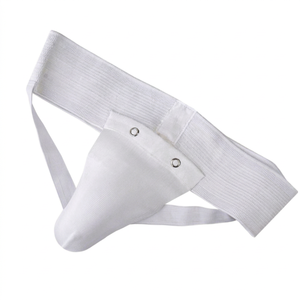 Protège-guêtres en coton blanc avec sangles élastiques pour la boxe, le MMA, le karaté, utilisable toute saison - Product Image 1
