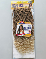 3X River Locs Extensioni per capelli all'uncinetto sintetiche Gypsy Afro Bijoux Pour Les Dread Dreadloc Waves Locs Capelli intrecciati all'uncinetto