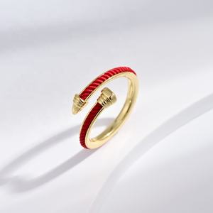 factory price plata 925 <b>sterling</b> <b>silver</b> unique red string <b>ring</b> open star moon gold plated woman fashion dainty <b>adjustable</b> <b>rings</b> - Product Image 5