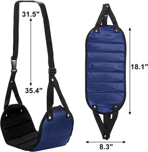 Repose-pieds réglable en mousse à mémoire de forme hamac Portable essentiel de voyage pour les longs vols oreiller positionneur de jambe d'avion - Product Image 2