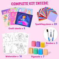 Joycat Creative Ensemble 2-en-1 de peinture à l'aquarelle et d'art avec feuilles de transfert en plastique, jouets éducatifs de dessin pour 3 ans et plus, livre de coloriage à l'eau sans salissures