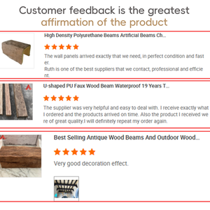 Viga de madera personalizada de diseño de techo de PU de <span class=keywords><strong>poliuretano</strong></span> duradero a precio barato al por mayor de fábrica para el hogar - Product Image 6