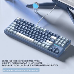 XINMENG X87 Teclado mecánico Personalización Rgb Iluminación Pbt <span class=keywords><strong>Key</strong></span> <span class=keywords><strong>Cap</strong></span> Hot Swap Junta Estructura Juego Teclado - Product Image 3