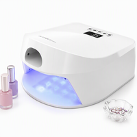 Lampe UV LED pour ongles à double zone de polymérisation, 57 perles, 365nm 405nm, minuterie à cinq vitesses, capteur automatique, certifiée CE, vente en gros directe usine