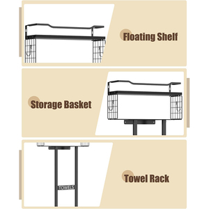 Juego de Accesorios Sanitarios <span class=keywords><strong>para</strong></span> Baño, Toallero Vertical, Soporte <span class=keywords><strong>para</strong></span> Colgar <span class=keywords><strong>Toallas</strong></span>, Toallero de Pared <span class=keywords><strong>para</strong></span> Baño - Product Image 3