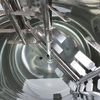 LIENM 1000L Cuve de Réaction en Acier Inoxydable avec Agitateur et Pompe, Machine de Mélange pour Shampoing et Détergent Liquide, Cuve à Double Enveloppe avec Grattoir et Mélangeur