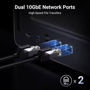 UGREEN NASync DXP8800 <span class=keywords><strong>NAS</strong></span> de bureau 8 baies, processeur Intel I3 1215u <span class=keywords><strong>6</strong></span> cœurs, 8 Go de RAM DDR5, SSD 128 Go, boîtier de stockage réseau, 10 GbE Wifi <span class=keywords><strong>6</strong></span> - Product Image 2