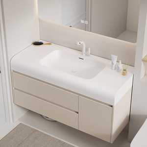 Thermal curved integrated basin washbasin smart bathroom cabinet combination washbasin washbasin - Product Image 5
