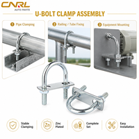 Ensemble de boulons en U galvanisés M6 M8 M10 M12 M16 M20 DIN3570 pour fixation de colliers de serrage de tuyaux, unités, boîtes, éléments, sacs et bacs