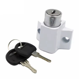 Verrou de sécurité pour <span class=keywords><strong>fenêtre</strong></span> coulissante en alliage de zinc de haute qualité avec clés, protection pour bébé et enfant, installation facile - Product Image 3