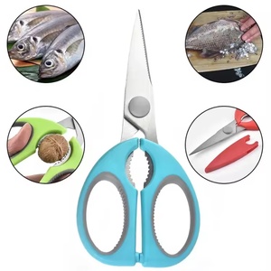 Tijeras Multifuncionales de Acero Inoxidable, Duraderas, para Raspar Escamas de Pescado, Abrir Nueces, Tijeras de Cocina con Cubierta de PP - Product Image 5
