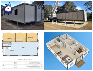 Maison en conteneur extensible de 20 40 pieds Maisons maisons préfabriquées Maison en conteneur Quatre chambres à coucher Une salle de bain de luxe - Product Image 4