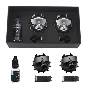Ambientador de aire para aromaterapia de coche, aceite esencial rellenable, doble perro, personaje, desoderisor - Product Image 6