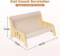 Canapé-lit pour chat, griffoir intégré, structure robuste, utilisation intérieure, sans désordre, sans perte de poils, multifonctionnel, pour la détente et le jeu, montage facile