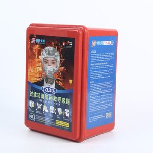 Masker Filter pemadam kebakaran standar darurat bersertifikasi, peralatan penyelamatan pernapasan untuk rumah Hotel dengan perlindungan keamanan - Product Image 3
